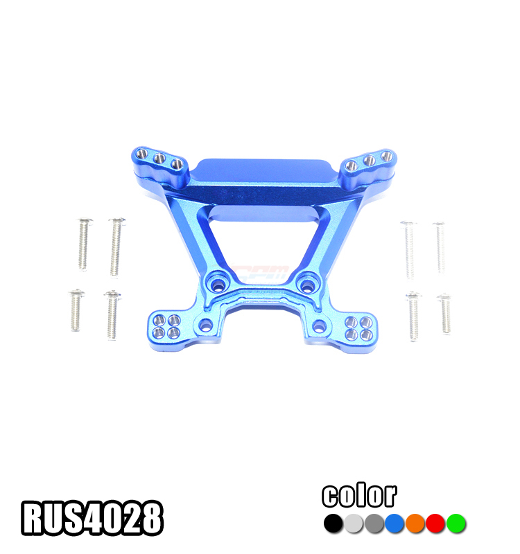 GPM FOR 1/10 TRAXXAS RUSLTLER 4X4 VXL 67076-4 ALUMINUM FRONT SHOCK TOWER-set RUS4028 MIRACLEHOBBY